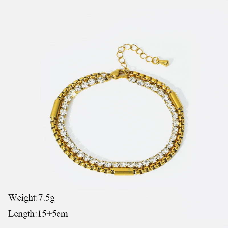Bracelet jonc en acier inoxydable 316L couleur or pour femmes.