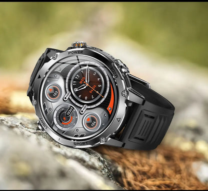 Smartwatch Militaire GUHUAVMI 2026 – Écran AMOLED 1,7", Batterie 1400mAh, GPS, Appel Bluetooth