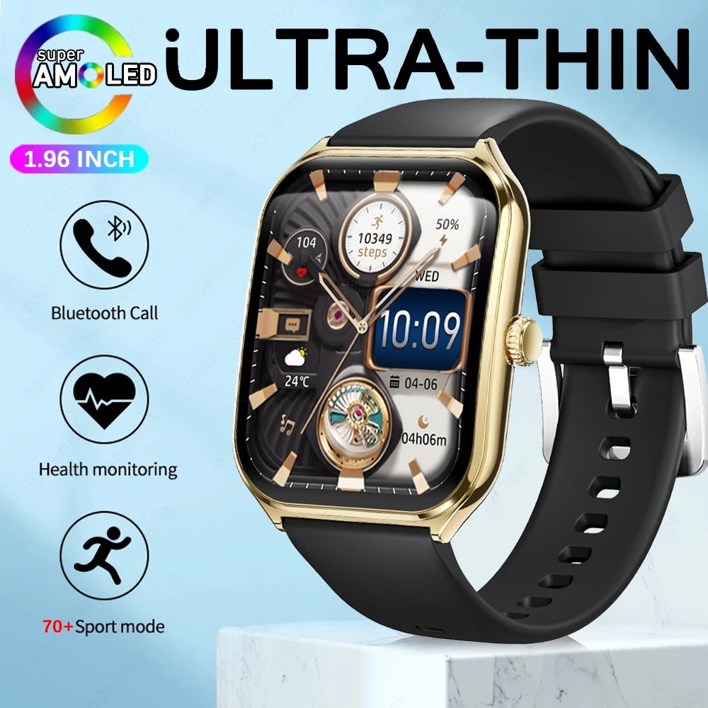 Montre Connectée Ultra-Fine Jooeniok MT61 – 1,96" AMOLED, Appel Bluetooth, Cardio, Sport