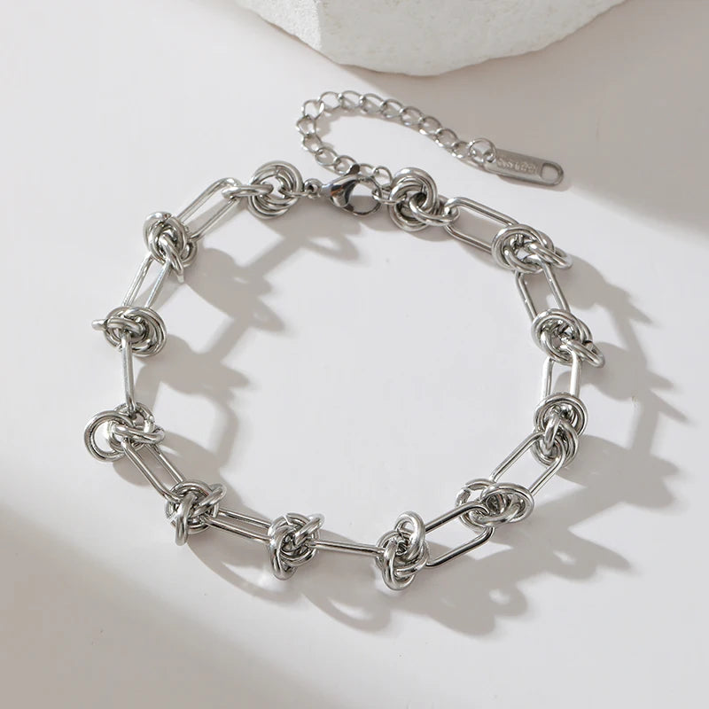 Bracelet Chaîne Acier Inoxydable 316L Femme .