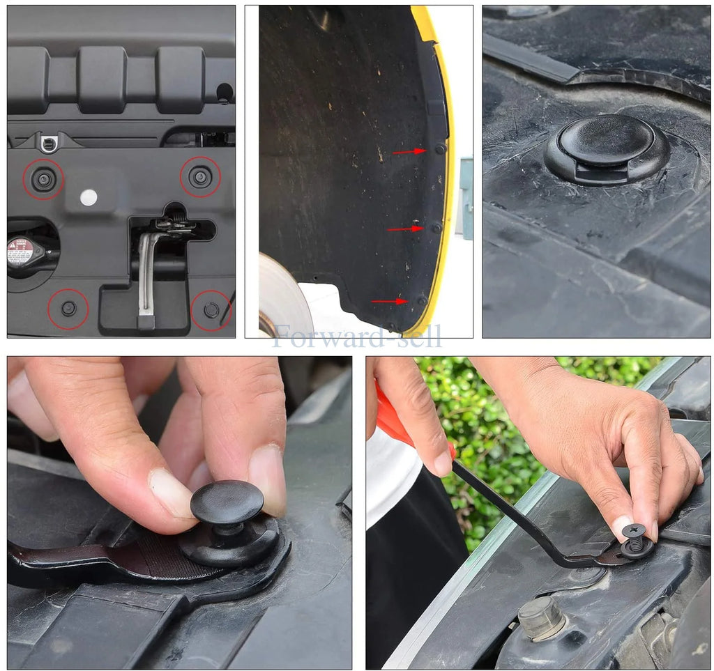 Clips de retenue en plastique pour voiture, goupille de poussée pour garde-boue Automobile, Rivet de panneau de garniture de porte, outil de fixation de taille mixte pour pare-chocs Automobile