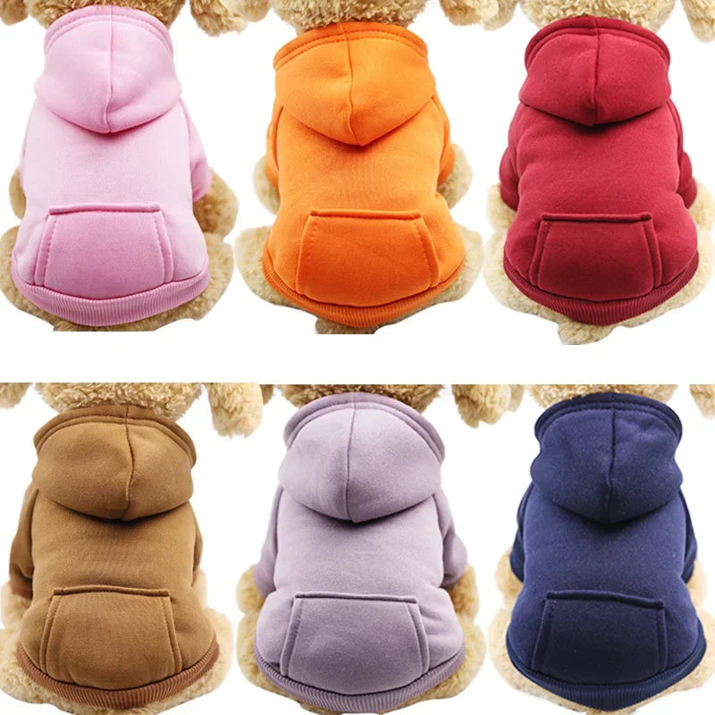 Sweats à capuche solides pour animaux de compagnie, vêtements pour petits chiens, manteau pour chiot, vestes, sweat-shirt pour Chihuahua, costume pour chien et chat, tenues en coton