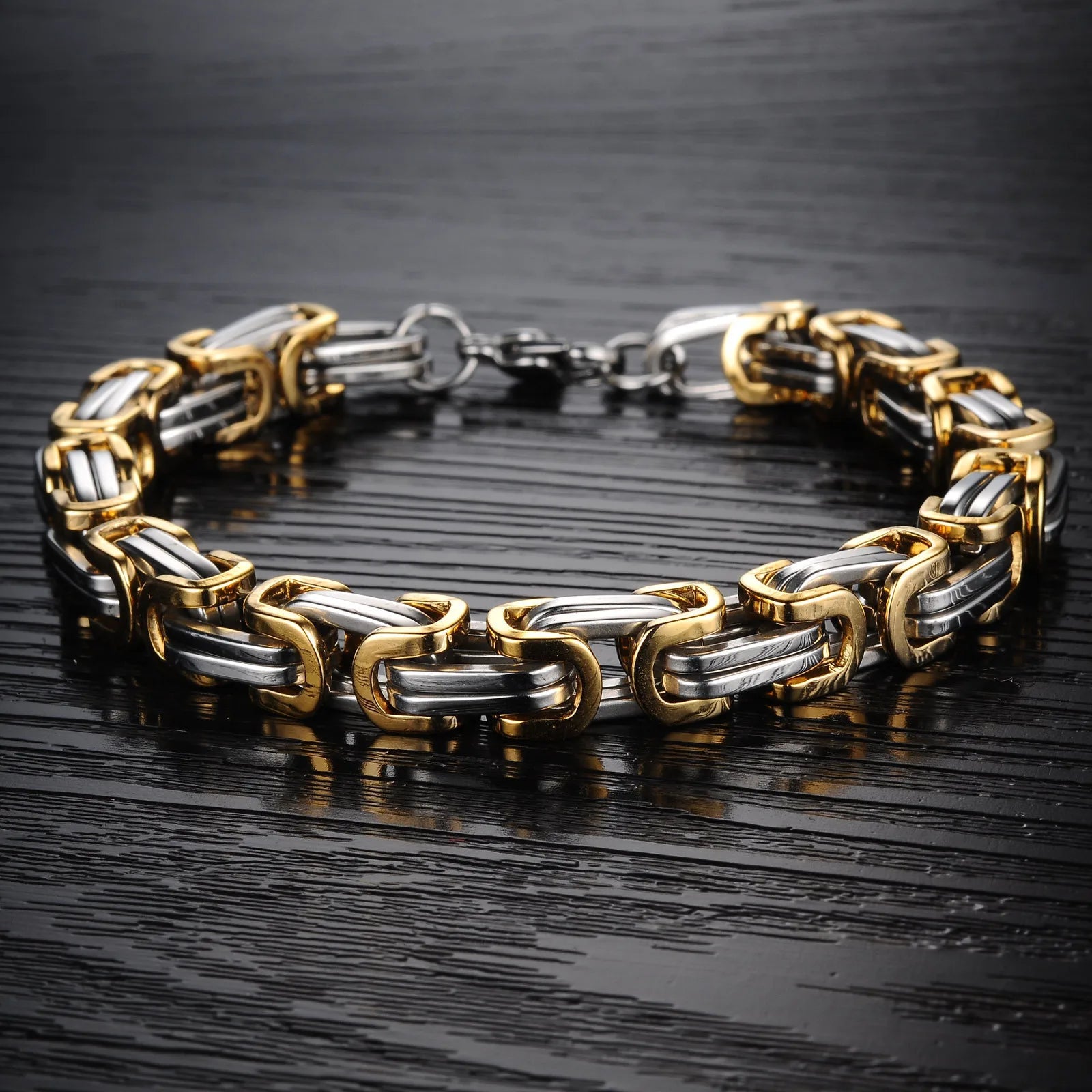Bracelet chaîne de moto en acier inoxydable HNSP 8MM pour hommes, style streetwear, accessoires de bijoux pour hommes robustes