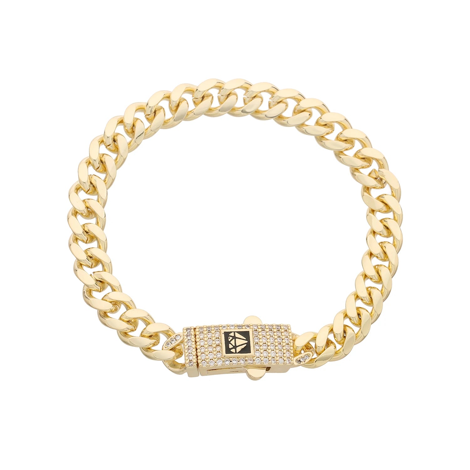 Bracelet de cheville de style Monaco hommes femmes, plaqué or 14 carats.