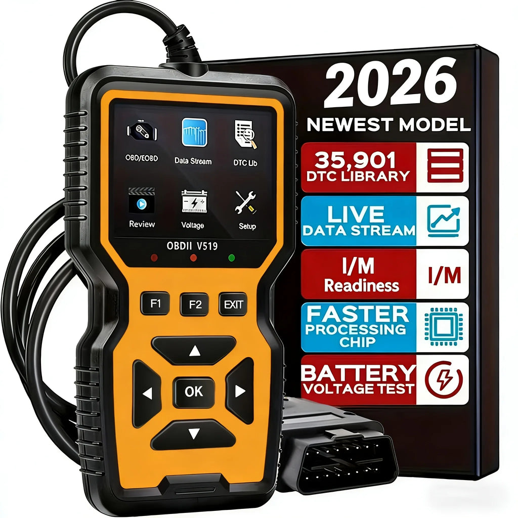 Scanner OBD2 professionnel V519 - Outil de diagnostic automobile alimenté par USB avec flux de données en temps réel, tests OBD II complets (I/M Ready, Bod2/Eobd), efface les voyants de panne du moteur, lit/efface les code
