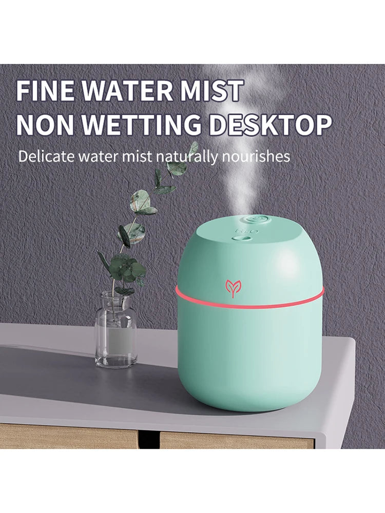 Humidificateur d'air Lenovo 220ML, diffuseur d'arôme à brume fraîche, lumière LED nocturne,