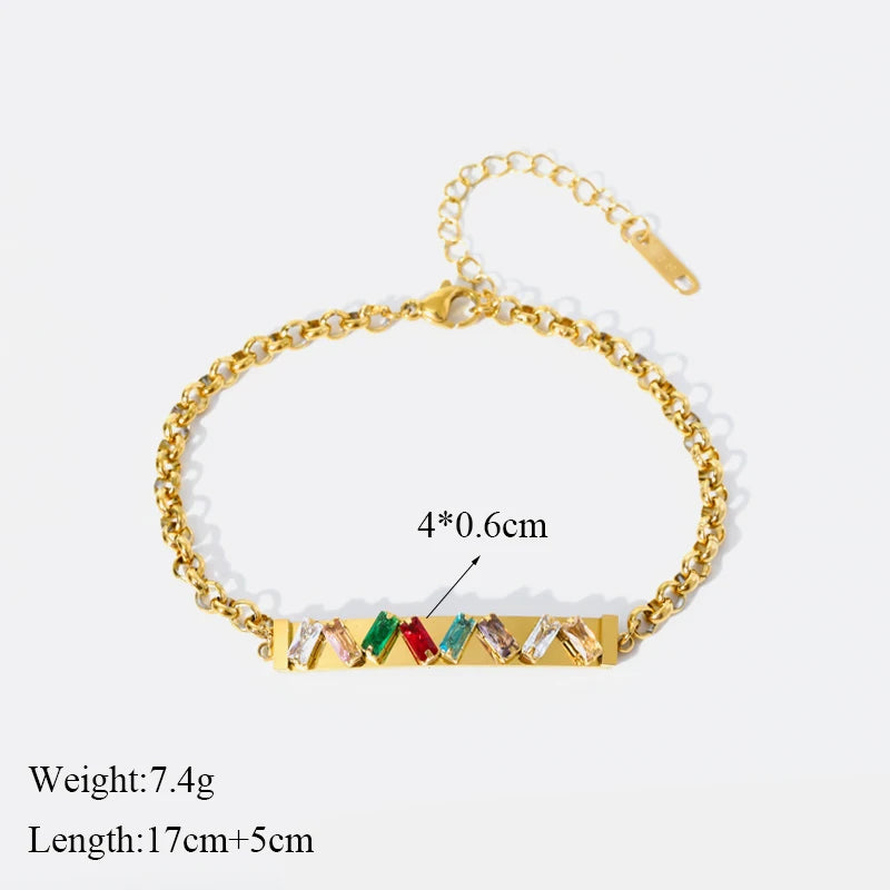 Bracelet jonc en acier inoxydable 316L couleur or pour femmes.
