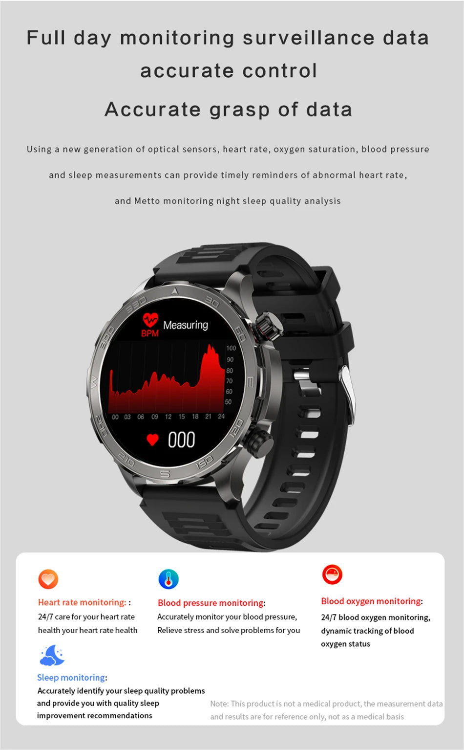 Montre intelligente étanche avec boussole pour homme, surveillance de la santé, traqueur de sport GPS, appel Bluetooth HD, assistant vocal, nouveau, 2024