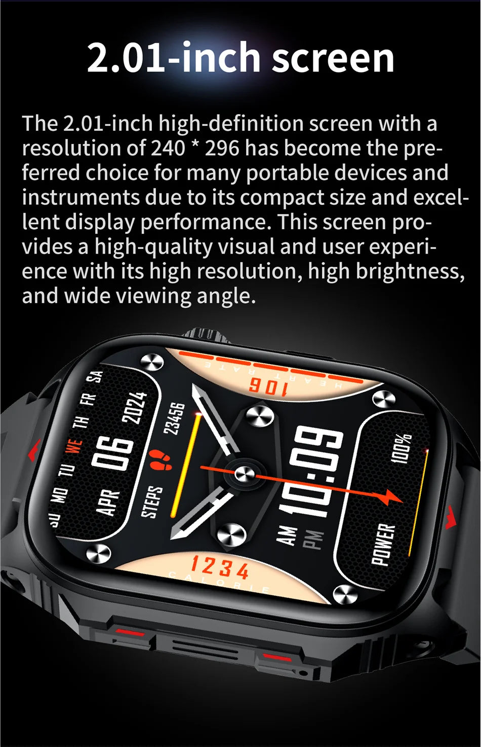2025New GPS sport montre intelligente hommes 2.01 pouces 400 mAh batterie Fitness Tracker Bluetooth appel étanche nouvelle montre intelligente
