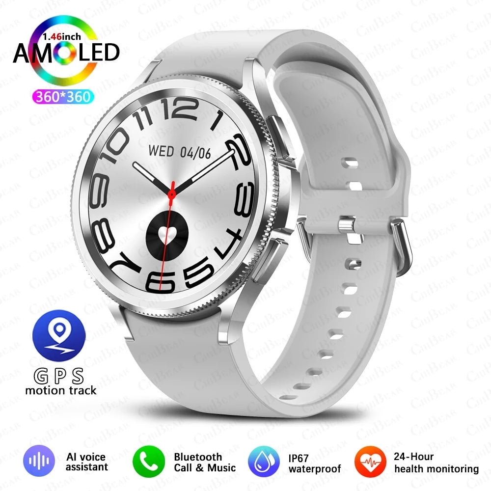 Montre intelligente connectée hommes 1.46 pouces GPS sport Fitness Tracker horloge fréquence  femmes