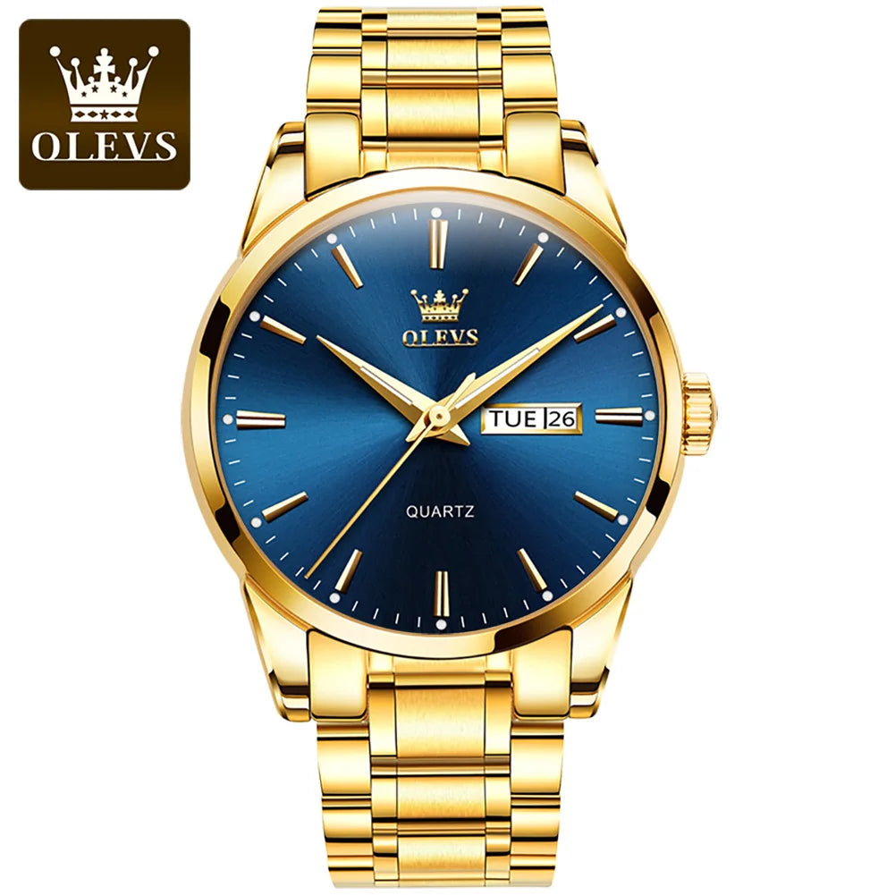 Montre Homme OLEVS— Acier Inoxydable,Waterproof 3ATM