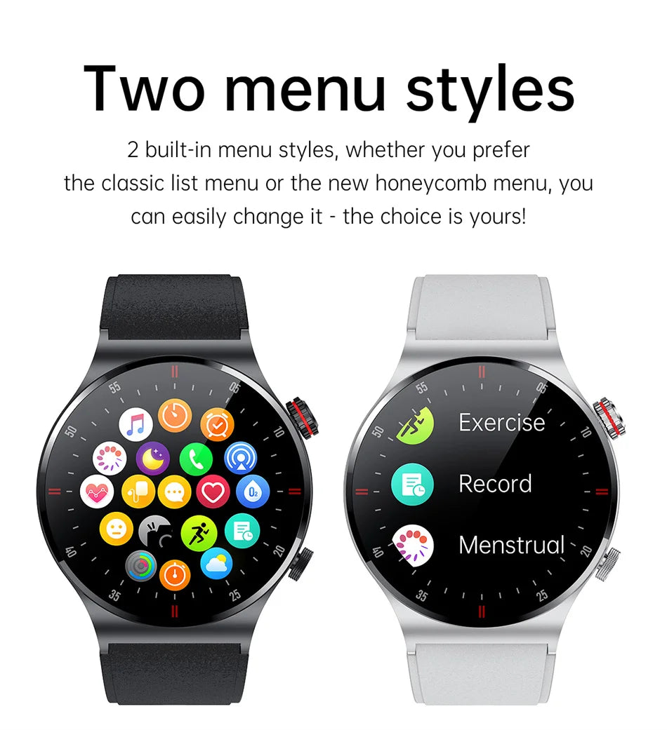 Montre Connectée Homme ChiBear – 1,28" GPS, ECG+PPG, Appel BT, Cardio, 100+ Sports