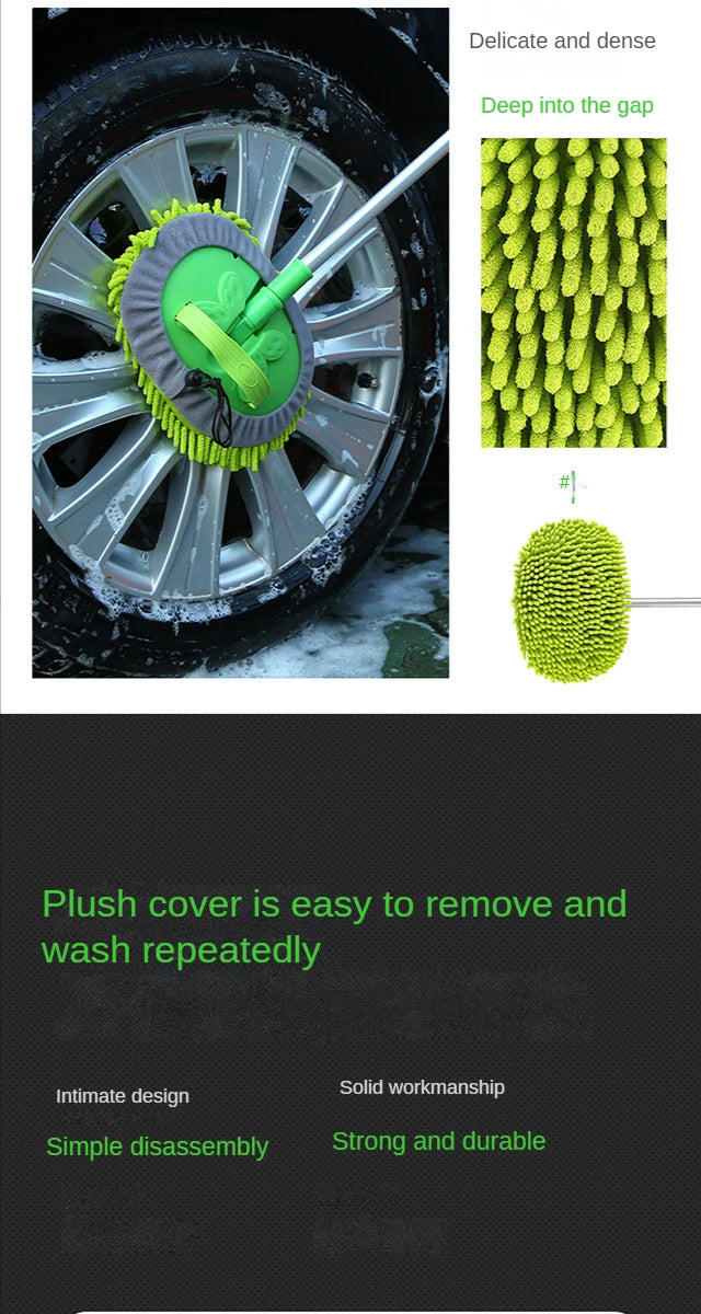 Brosse de nettoyage de voiture, réglable, Super absorbante, brosse de lavage de voiture, télescopique à Long manche, vadrouille de nettoyage, accessoires automobiles