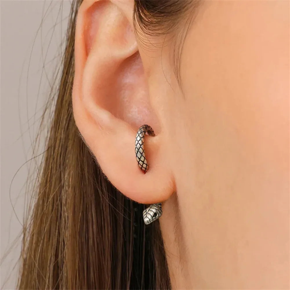 Formes d'animaux clous d'oreilles exquis gothique serpent boucles d'oreilles rétro mode Punk goujons boucle d'oreille accessoires personnalité fille bijoux