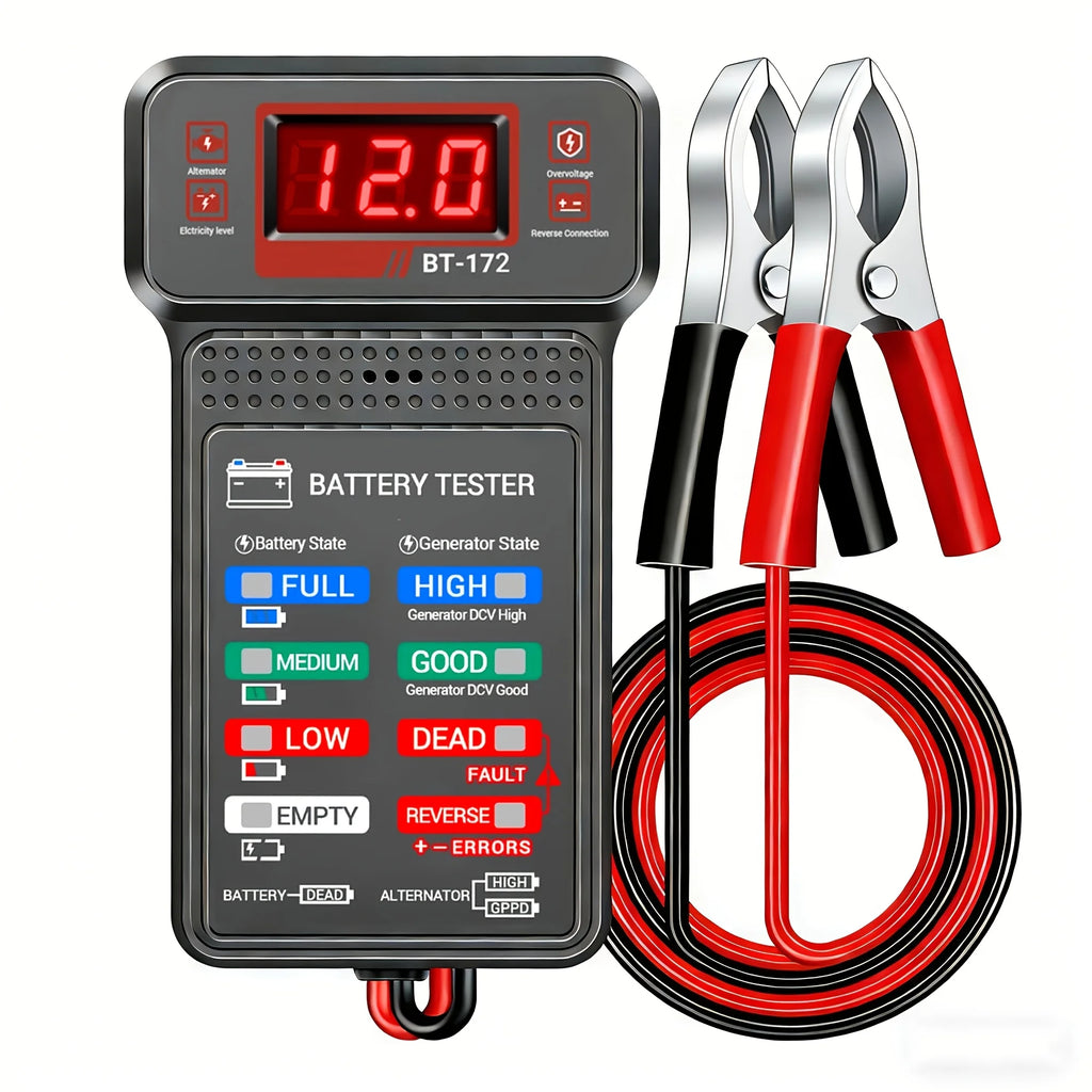 Testeur de Batterie Voiture Intelligent — Diagnostic en 1 Clic, Durée de Vie & Capacité