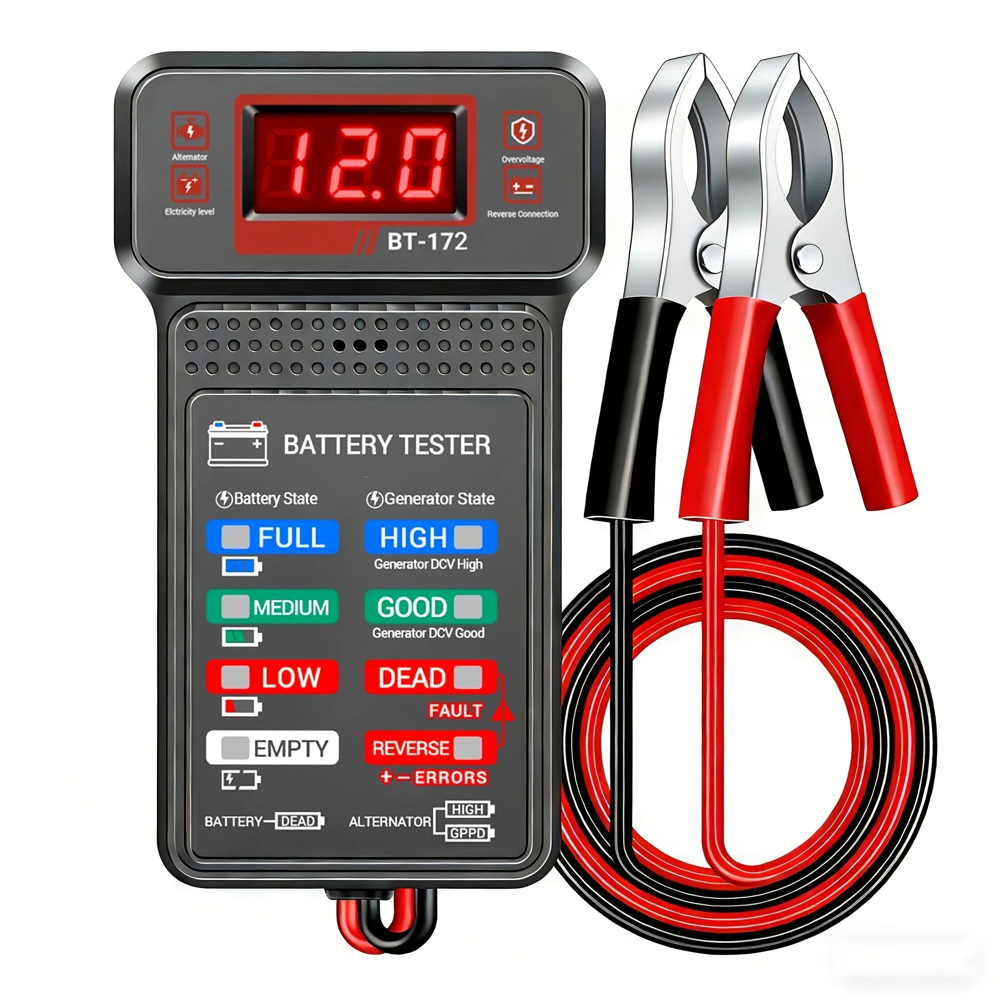 Testeur de Batterie Voiture Intelligent — Diagnostic en 1 Clic, Durée de Vie & Capacité