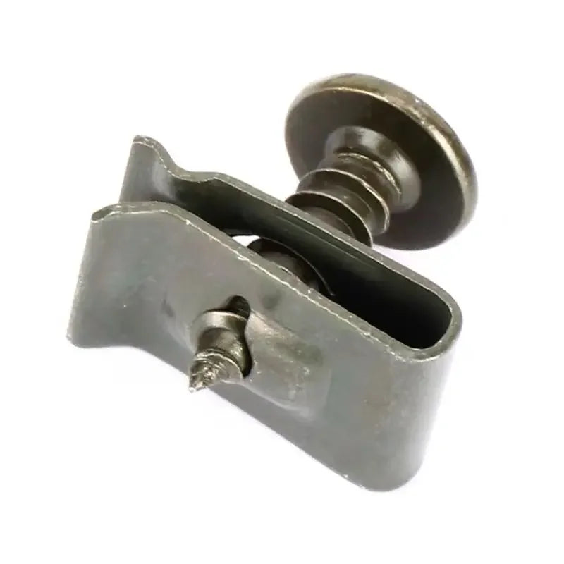 Jeu de Clips à vis métalliques pour voiture, 10/200 pièces, Clip de fixation de Type U avec vis antirouille, boucle de Protection de pare-chocs de garde-boue, vis en feuille de fer