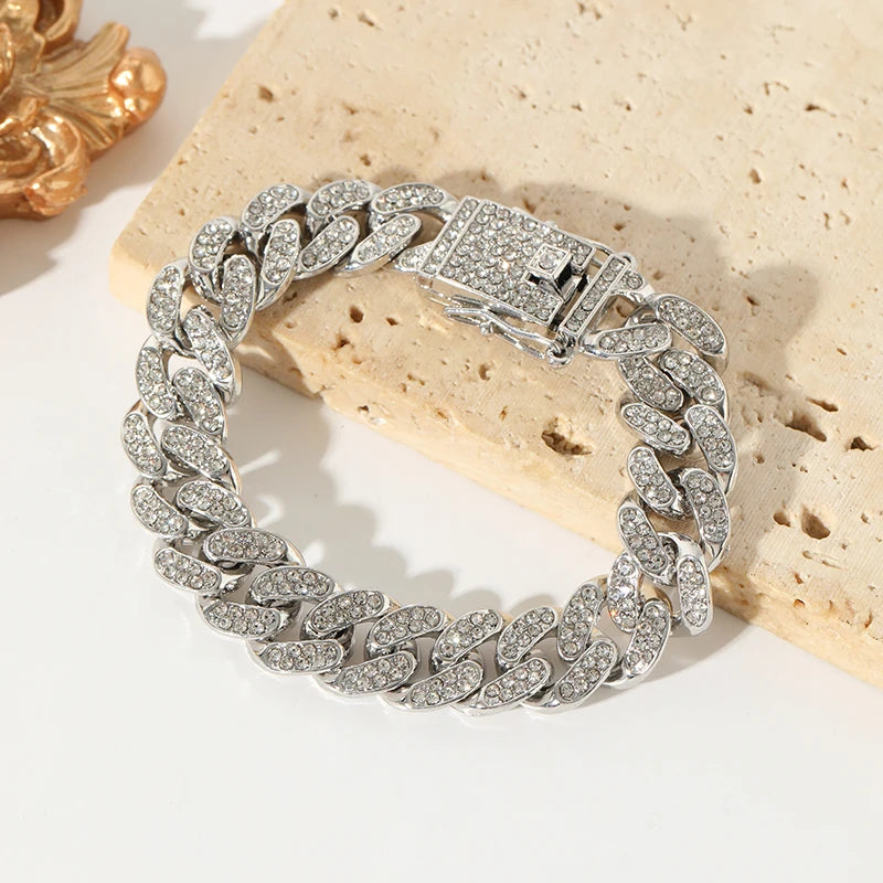 Bracelet Chaîne Acier Inoxydable 316L Femme .