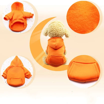 Sweats à capuche solides pour animaux de compagnie, vêtements pour petits chiens, manteau pour chiot, vestes, sweat-shirt pour Chihuahua, costume pour chien et chat, tenues en coton