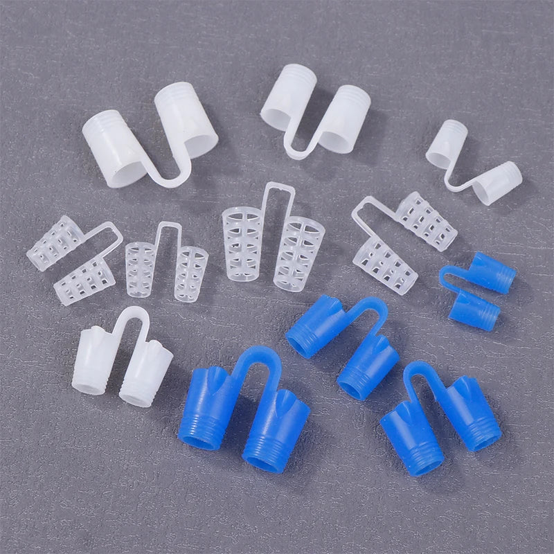 1 4/8 pièces Silicone Anti ronflement dilatateurs nasaux d'aide à l'apnée ronflement pince-nez nez