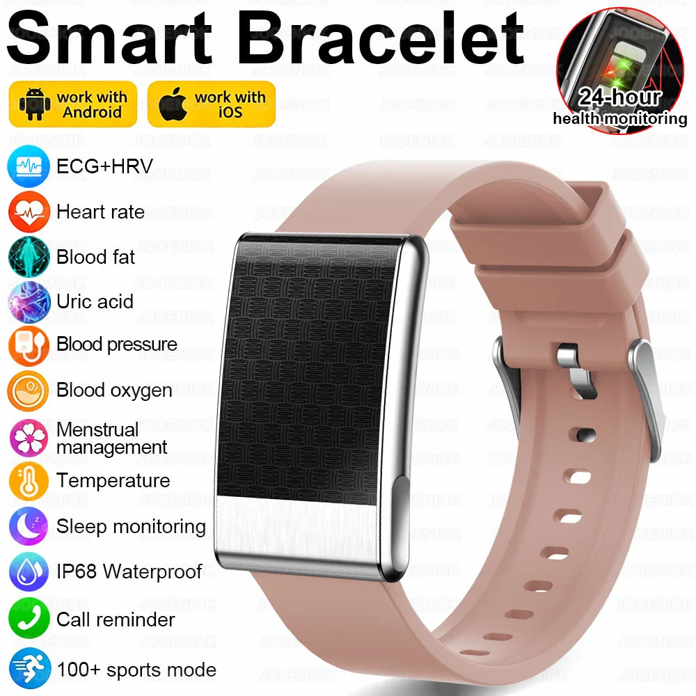 Nouvelle Montre Connectée Ultra-Mince 8mm 2026 pour Femme avec Suivi ECG, Fréquence Cardiaque, Pression Artérielle, Oxygène Sanguin et Appel Bluetooth