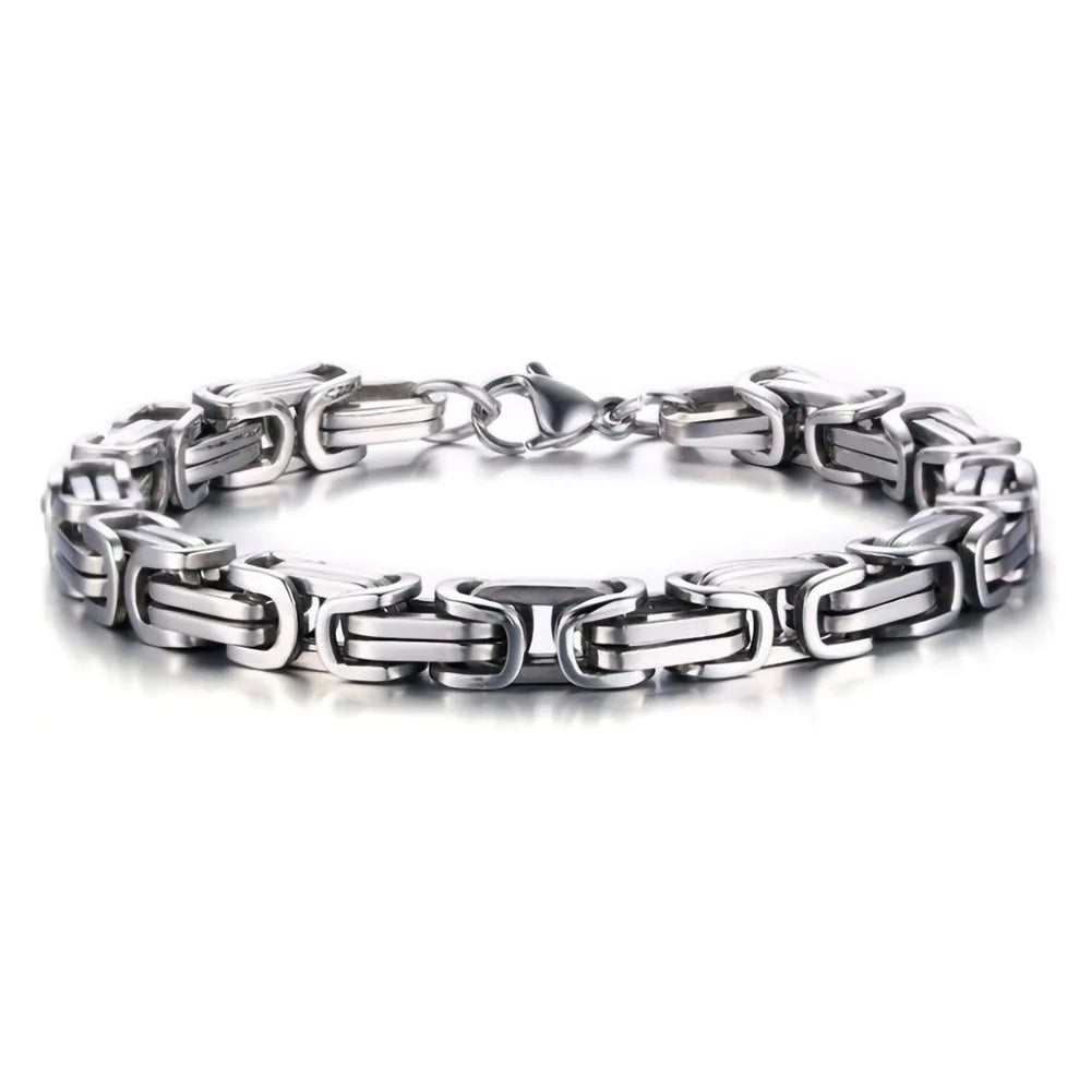 Bracelet chaîne de moto en acier inoxydable HNSP 8MM pour hommes, style streetwear, accessoires de bijoux pour hommes robustes