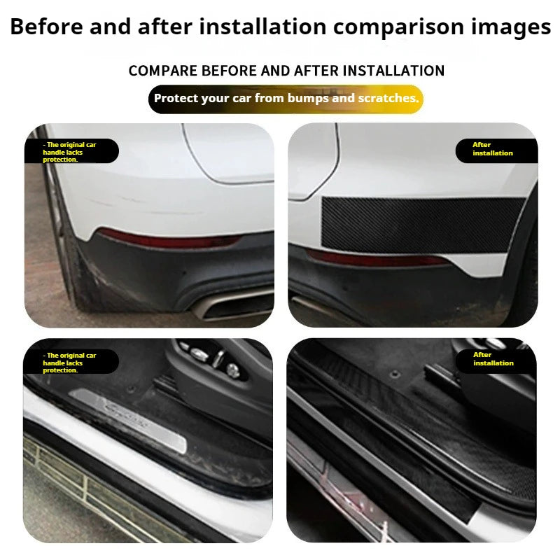 Film autocollant de protection pour seuil de voiture, anti-rayures, imperméable, noir mat, Nano autocollant pour carrosserie de voiture
