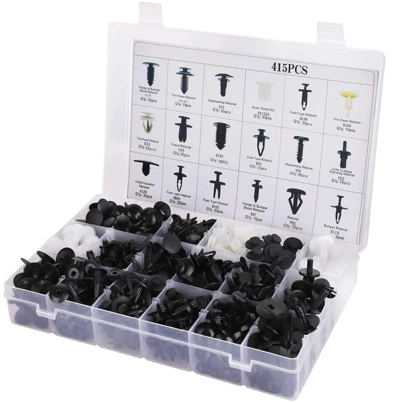 Clips de retenue en plastique pour voiture, goupille de poussée pour garde-boue Automobile, Rivet de panneau de garniture de porte, outil de fixation de taille mixte pour pare-chocs Automobile