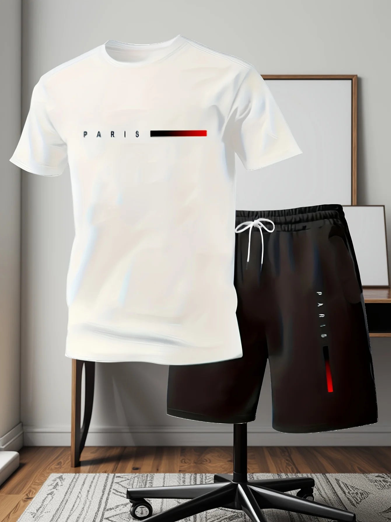 Ensemble Sport Homme – T-Shirt + Short , Respirant.