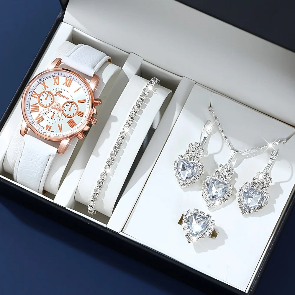 Superbe montre Quartz Feminin — Chiffres Romains, Bracelet Cuir PU, Boîtier Alliage