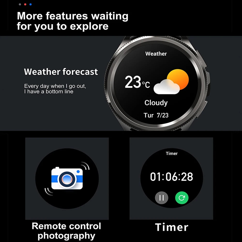Montre intelligente connectée hommes 1.46 pouces GPS sport Fitness Tracker horloge fréquence  femmes