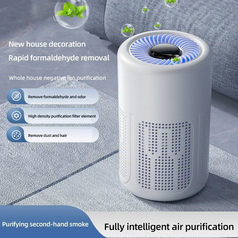 Mini purificateur d'air USB de bureau, générateur d'ions négatifs Portable, élimine les odeurs de formaldéhyde, la poussière, pour la maison, la voiture, le bureau et les voyages