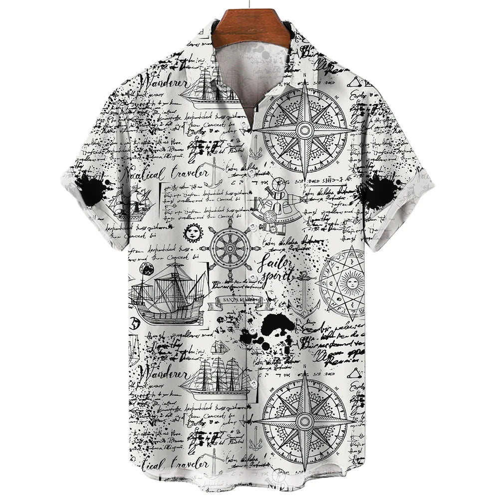 Chemise Hawaïenne Homme | Imprimée 3D Nautique | S à 5XL