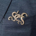 Broche animale rétro — crocodile, tigre & pieuvre