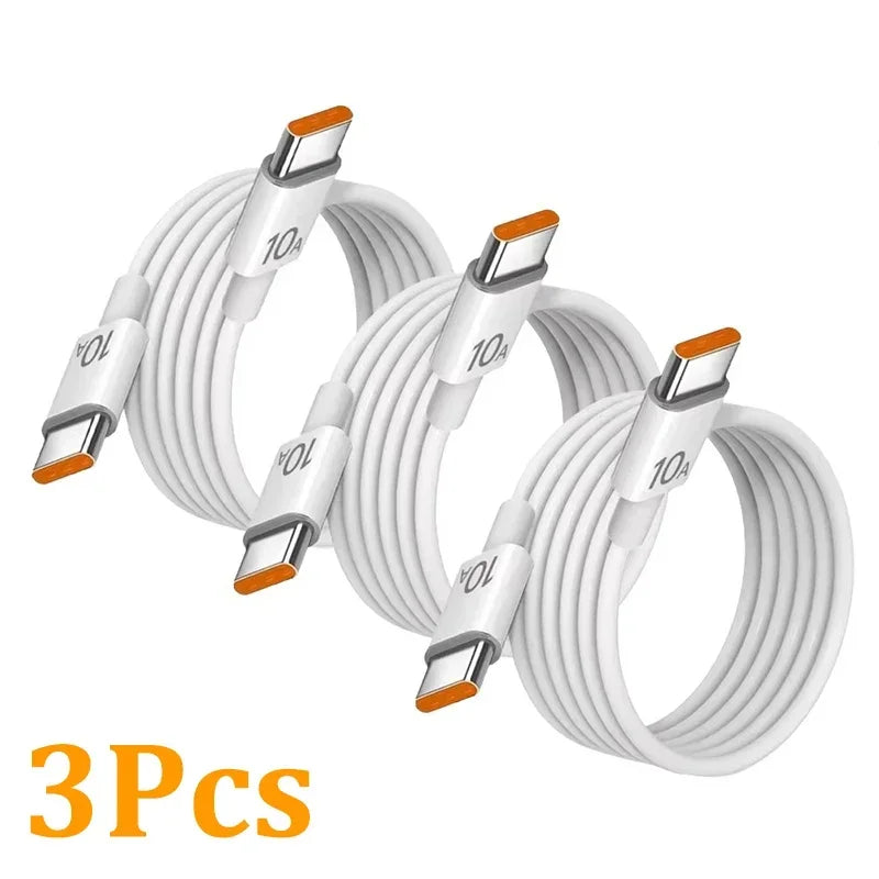 Câble de charge ultra rapide 10A 120W, câble de Type C à C, transfert de données à grande vitesse.