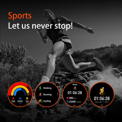 Smartwatch Militaire GUHUAVMI 2026 – Écran AMOLED 1,7", Batterie 1400mAh, GPS, Appel Bluetooth