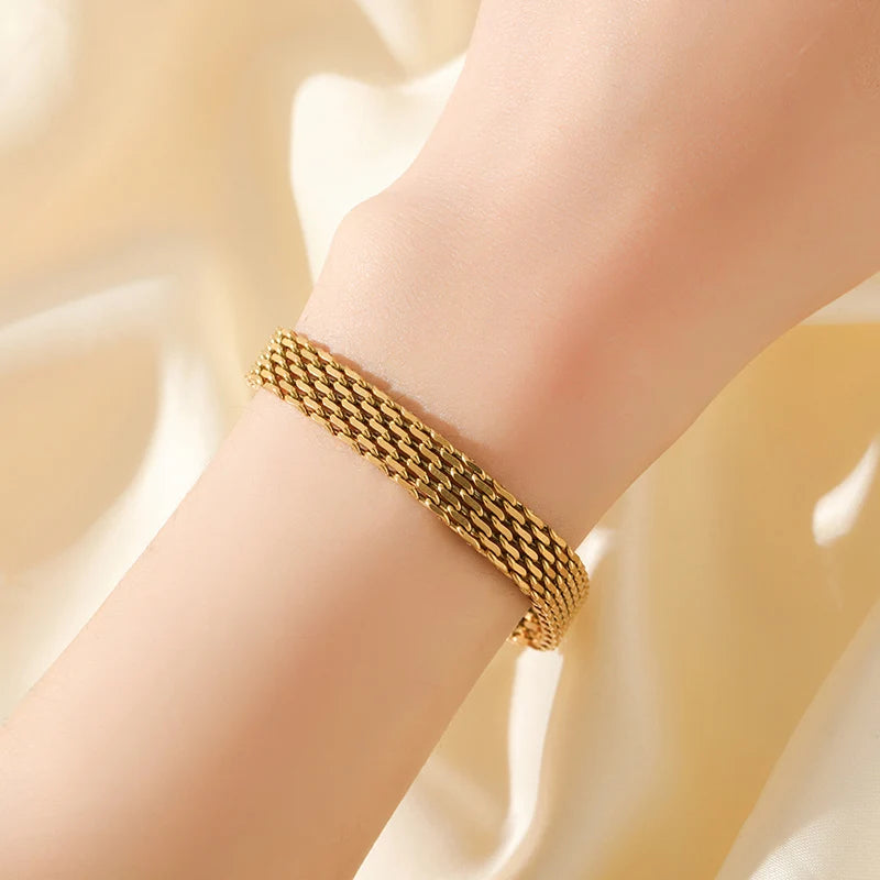 Bracelet jonc unisexe en acier inoxydable, style vintage, texture de haute qualité, bijou de poignet tendance