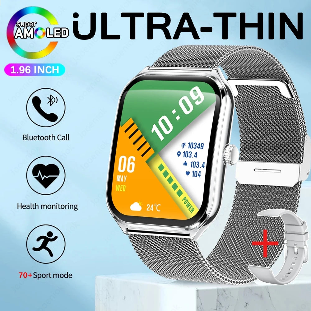 Montre Connectée Ultra-Fine Jooeniok MT61 – 1,96" AMOLED, Appel Bluetooth, Cardio, Sport