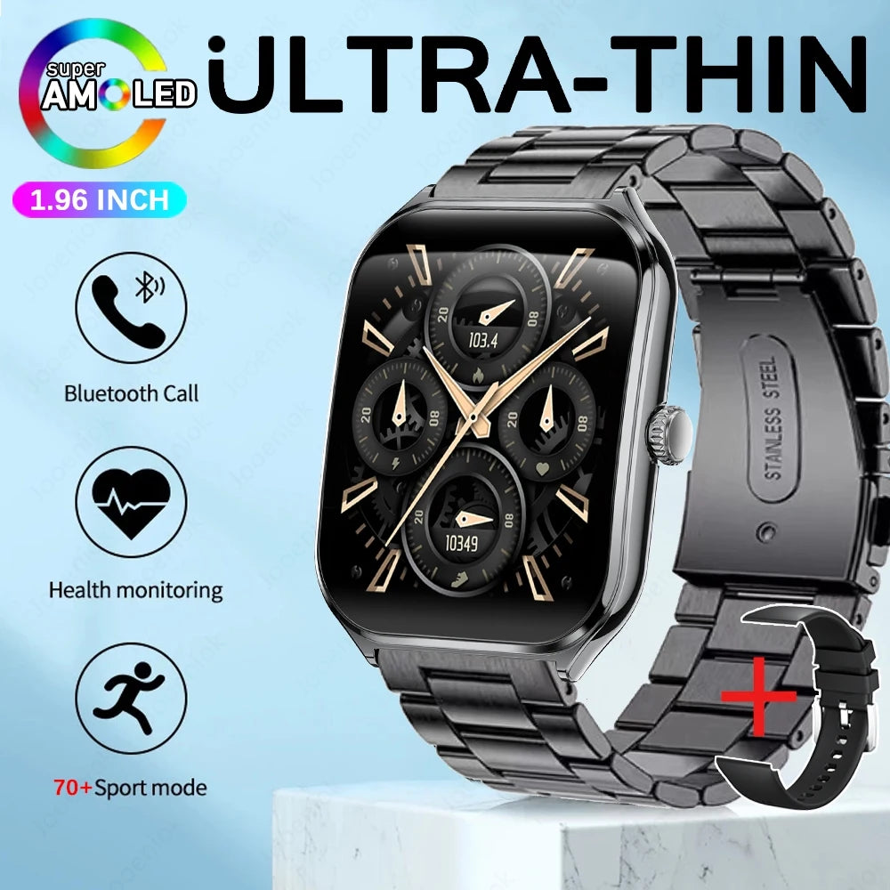 Montre Connectée Ultra-Fine Jooeniok MT61 – 1,96" AMOLED, Appel Bluetooth, Cardio, Sport