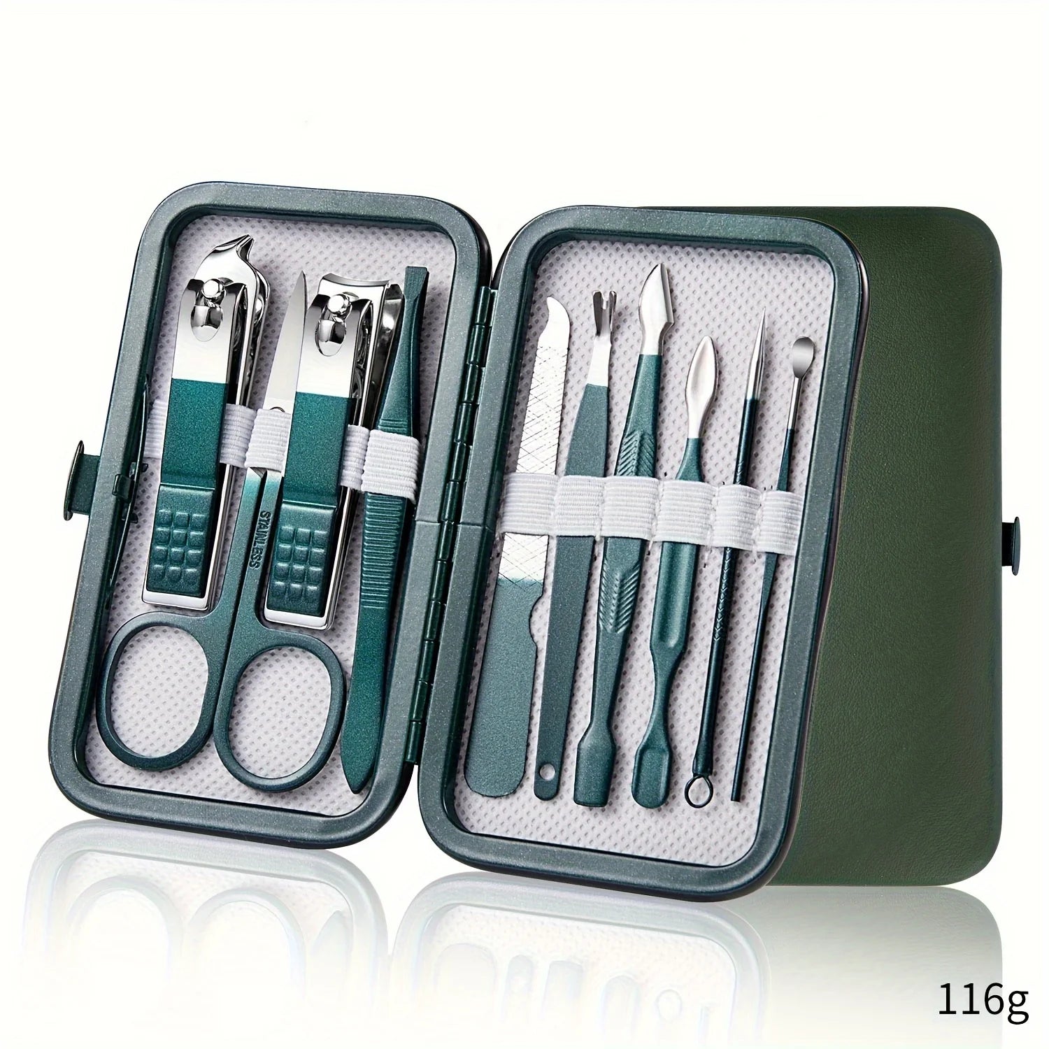 Kit de manucure et pédicure professionnel en acier inoxydable,7 pièces, 10 pièces, 12/18 pièces