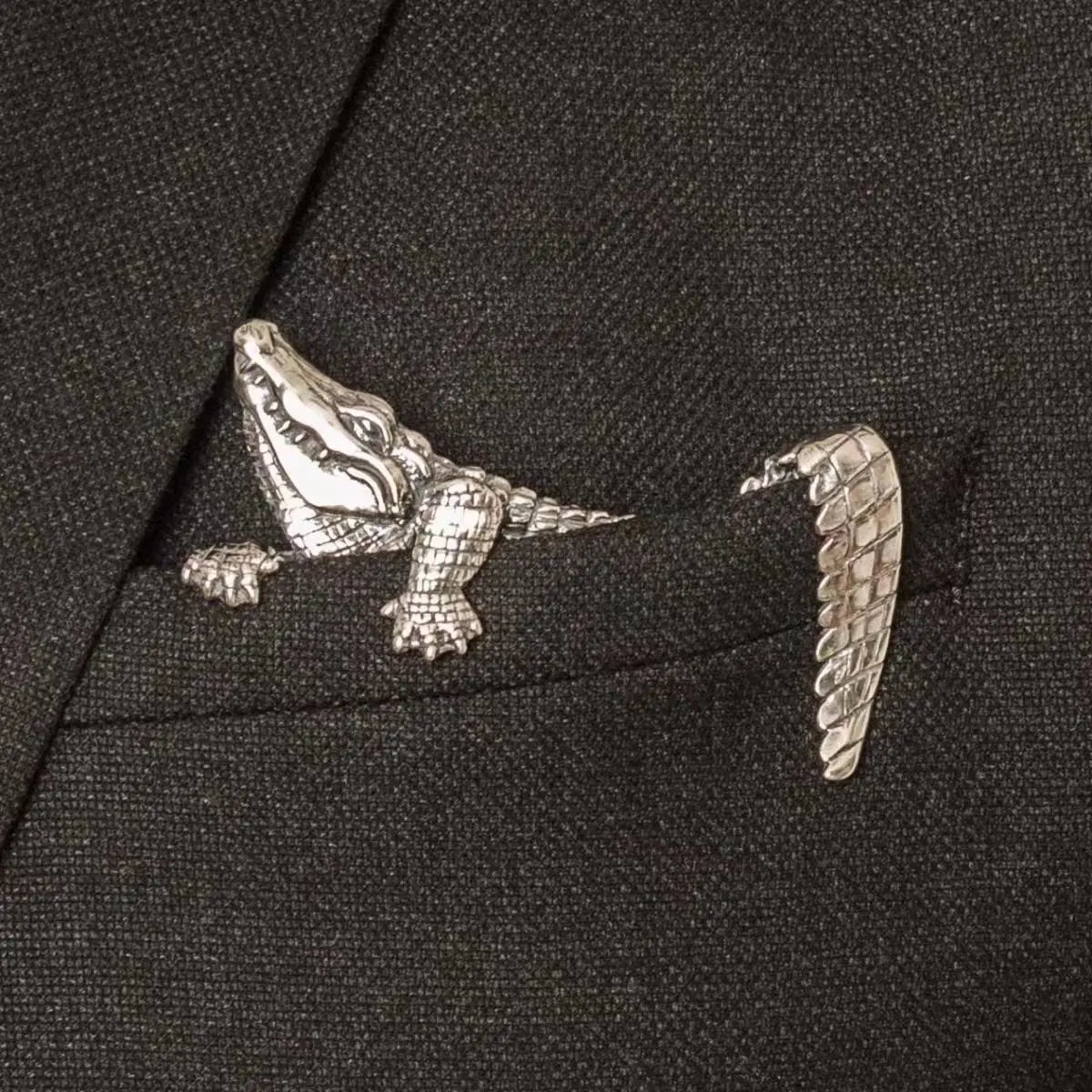 Broche animale rétro — crocodile, tigre & pieuvre