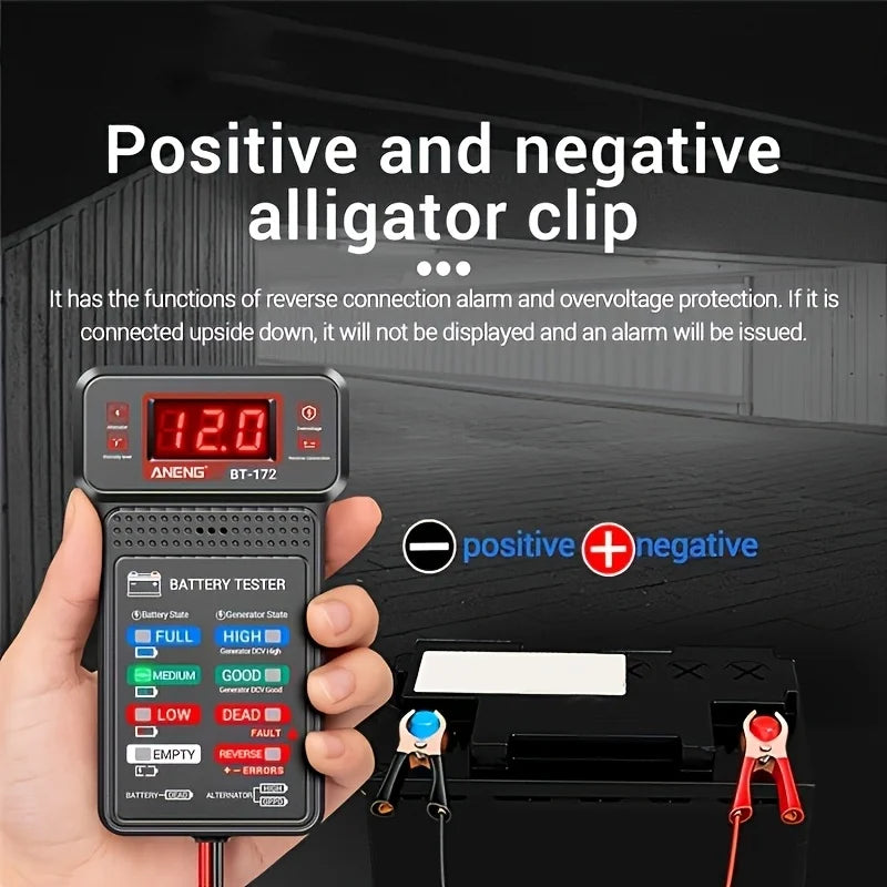 Testeur de Batterie Voiture Intelligent — Diagnostic en 1 Clic, Durée de Vie & Capacité