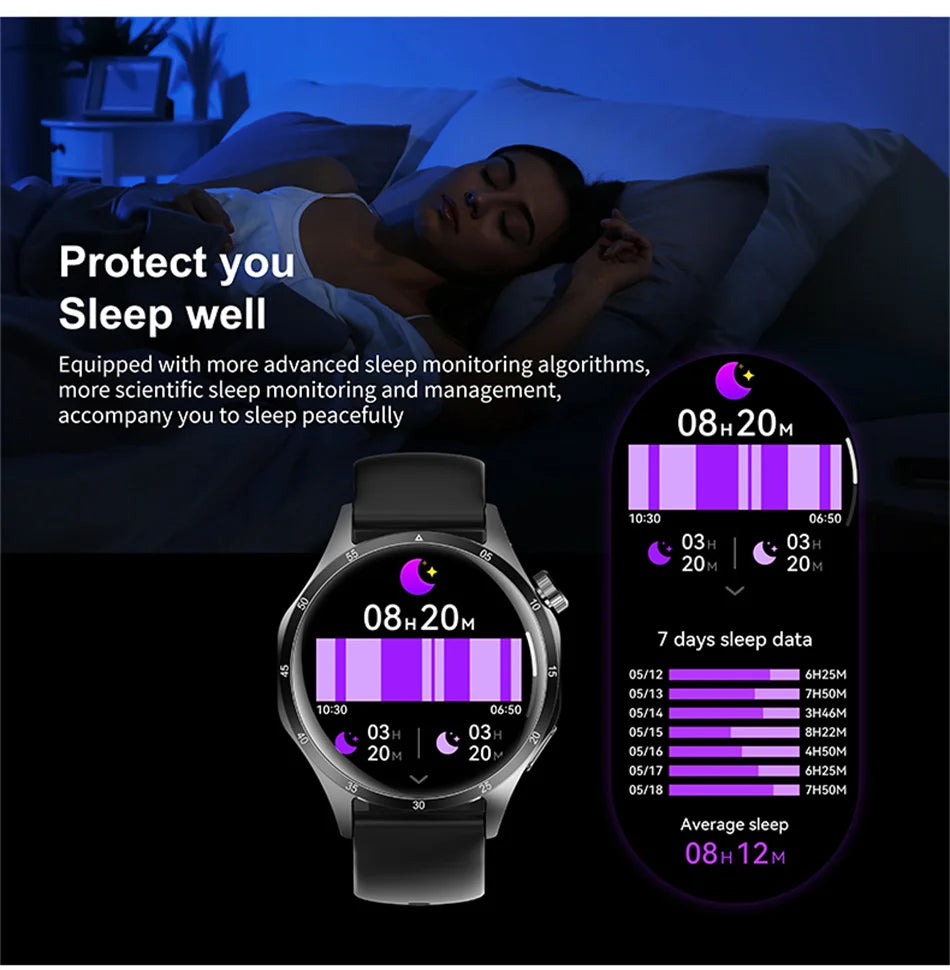 Nouvelle Montre Connectée de Suivi de Santé 2026 pour Hommes avec Suivi du Sommeil, Rappels, Surveillance de la Fréquence Cardiaque et Modes d'Exercice