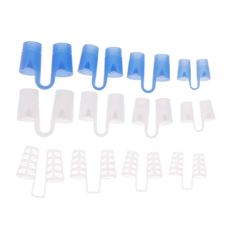 1 4/8 pièces Silicone Anti ronflement dilatateurs nasaux d'aide à l'apnée ronflement pince-nez nez