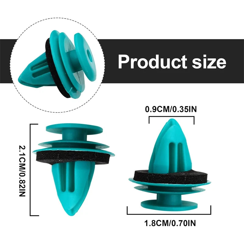 20-500 Pièces de clips de panneau de porte de voiture avec joint d'étanchéité, rivets de fixation et retenues de pare-chocs, adaptés aux clips de fixation de pare-chocs automobiles