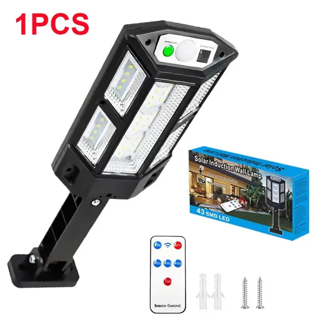 Lampe Solaire LED 320° - Détecteur de Mouvement 19000mAh IP67