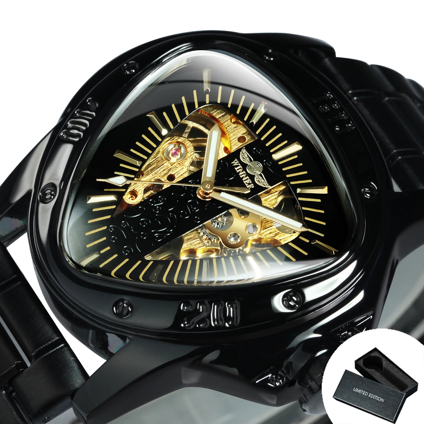 Montre Mécanique Automatique Homme – Style Militaire, Bracelet Acier ou Cuir