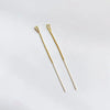 Boucles d'oreilles suspendues en Zircon pour femmes, Design créatif, longue ligne d'oreille, breloque couleur or, cristal, accessoires de bijoux, cadeau