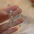 Boucles d'oreilles feuilles zircon