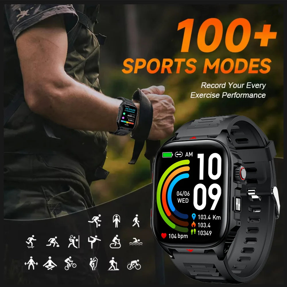 2025New GPS sport montre intelligente hommes 2.01 pouces 400 mAh batterie Fitness Tracker Bluetooth appel étanche nouvelle montre intelligente